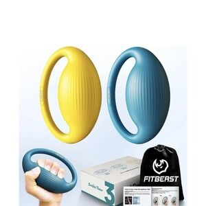 Grip Strength Trainer Hand/Finger Exerciser Stress Balls 3 Pack FITBEAST
